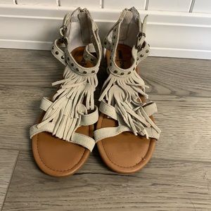 Minnetonka Suede Wedge Sandal
